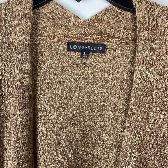 Tan Long Cardigan Sweater w Pockets Sz Small Cozy Comfort Love Ellie Stitch Fix - Picture 5 of 6